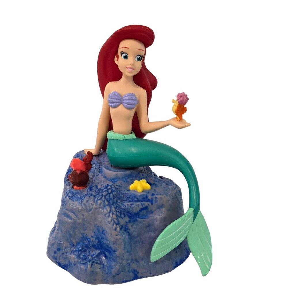 Disney The Little Mermaid Ariel vintage singing piggy bank Sebastian & Flounder